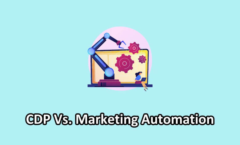 cdp vs marketing automation illustration