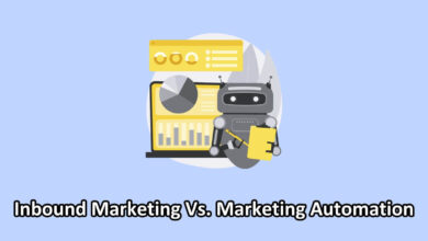 inbound marketing vs marketing automation illustration