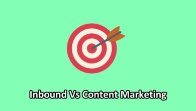 inbound marketing vs content marketing illustration