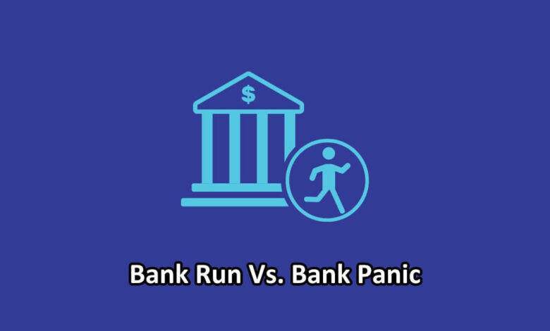 bank run vs bank panic illustration