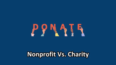 nonprofit vs charity illustration