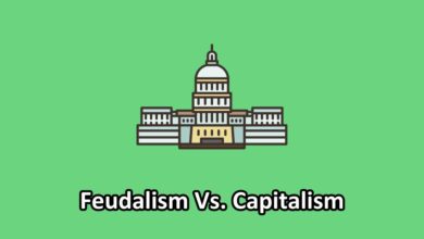 feudalism vs capitalism illustration