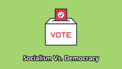 socialism vs democracy illustration